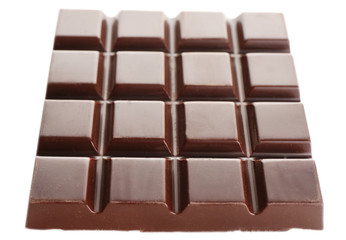 Milk chocolate bar close up