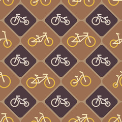 seamless background with bicycles