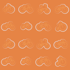 seamless background with bicycles