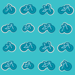seamless background with bicycles