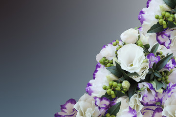bouquet with flowers of eustomy