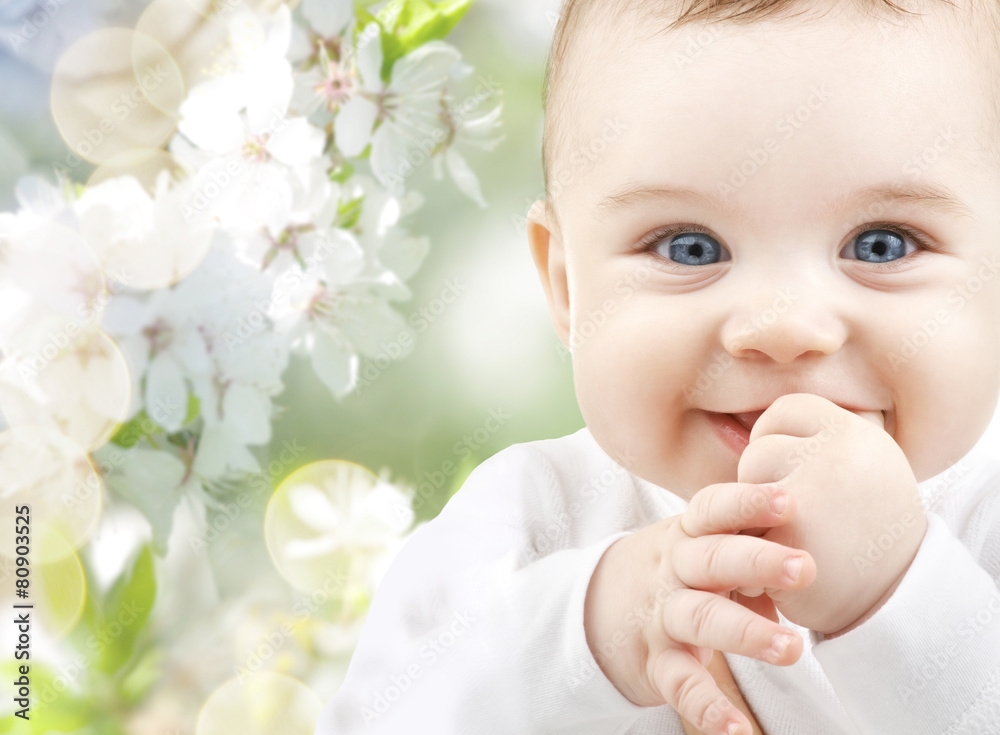 Canvas Prints closeup of happy baby boy or girl