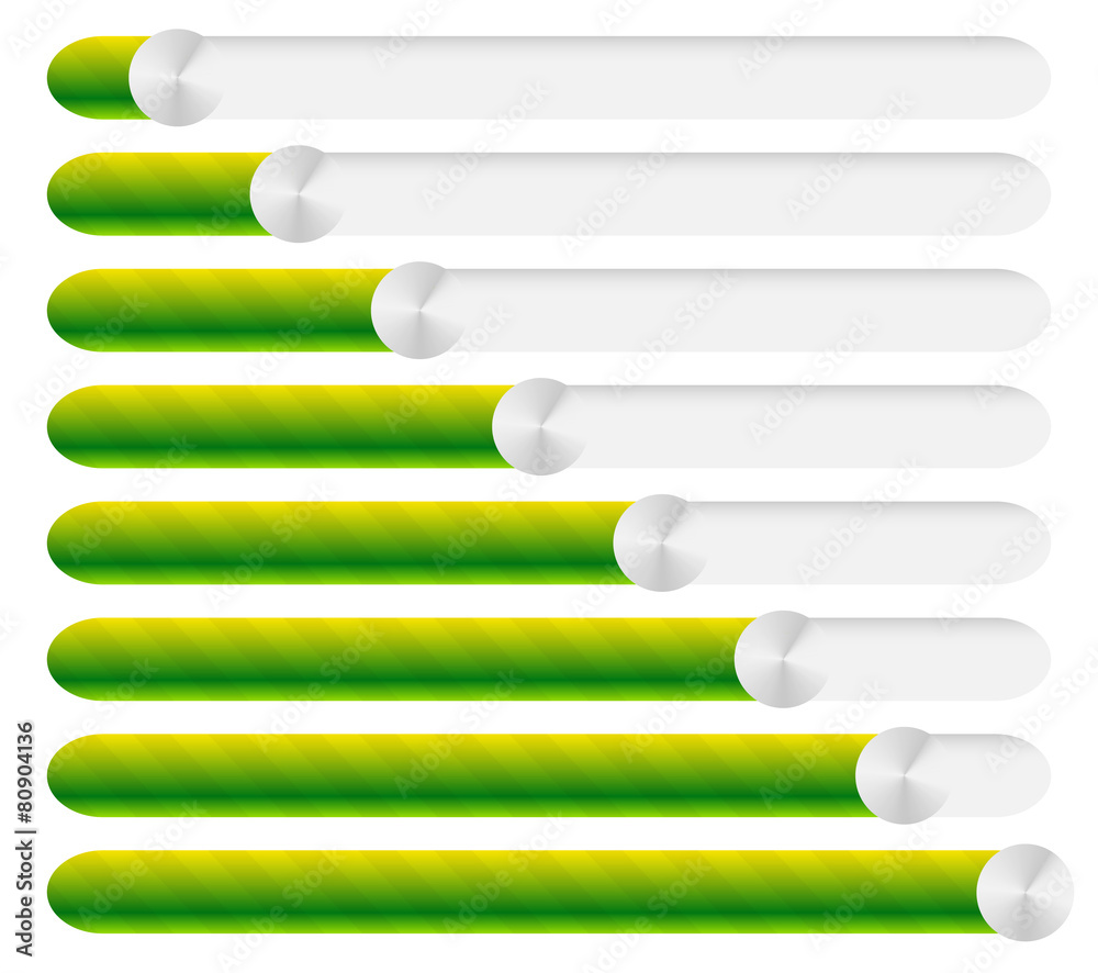 Poster Progress loading bars. Vector