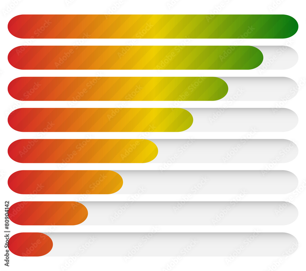 Poster Progress loading bars. Vector