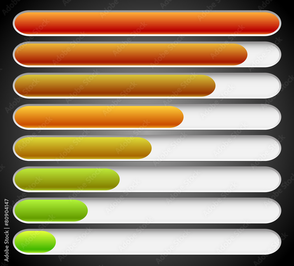 Poster Progress loading bars. Vector