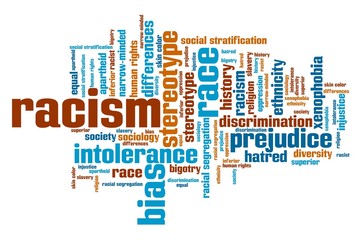Fototapeta premium Racism word cloud