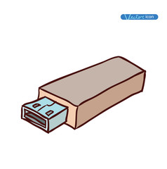 USB drive, vector icon