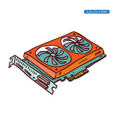 computer video card. vector illustration.