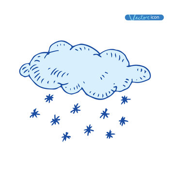 cloud snow, Weather Icons. vector illustration.