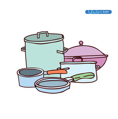 pan hand drawn vector illustration.