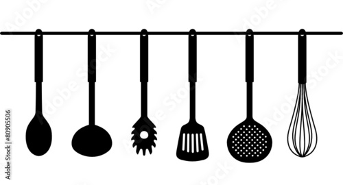 "Küchenhelfer Silhouetten" Stockfotos und lizenzfreie Vektoren auf