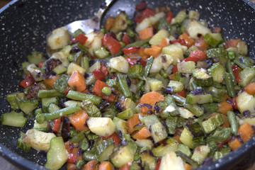 vegetables and legumes chopped