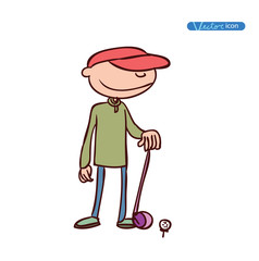 Golfer Sport, vector illustration