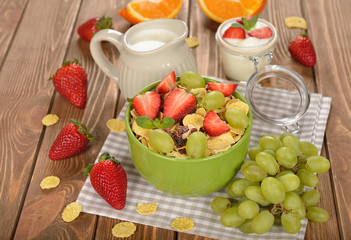 Natural muesli with fruit