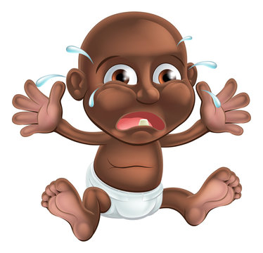 Crying cartoon baby