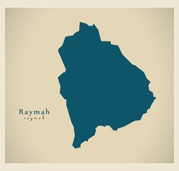 Obraz premium Modern Map - Raymah YE
