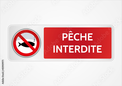 "Panneau pêche interdite" fichier vectoriel libre de droits sur la