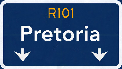 Pretoria South Afrca Highway Road Sign