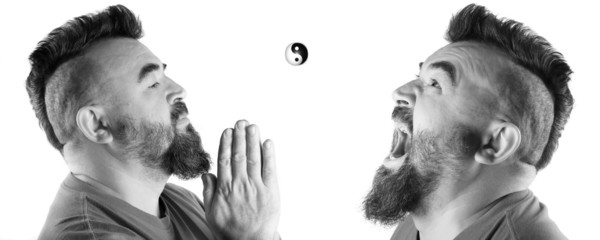 portrait of a man in prayer