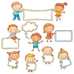 Kids with Blank Signs