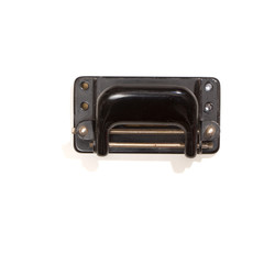 Old hole-puncher, top view, isolated on white