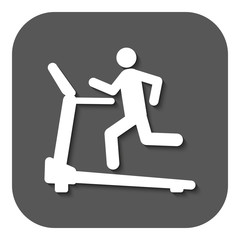 Cross trainer machine icon. Running symbol