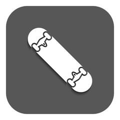 The skateboard icon. Skateboarding symbol. Flat