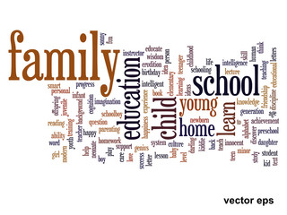 Vector conceptual education word cloud