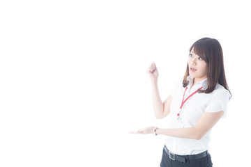 白バックOLポートレート(半袖)