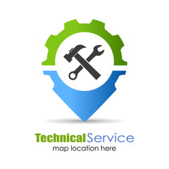 Technical service location pin