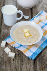 Oatmeal with butter