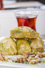 Turkish and Arabix Traditional Dessert Baklava Baklawa