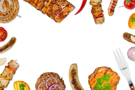 grilled meat background