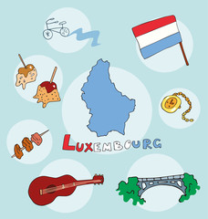 The set of national profile of the luxembourg - 80917748