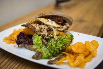 Pulled Pork Barbeque Sandwich