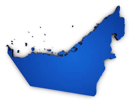United Arab Emirates Map Shape
