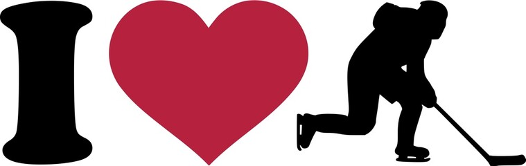 I Love Hockey Player