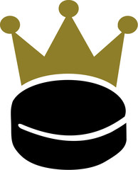 Hockey Puk with Crown