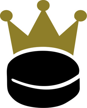Hockey Puk with Crown