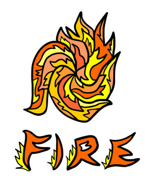 abstract fire symbol