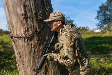 Soldier with a rifle