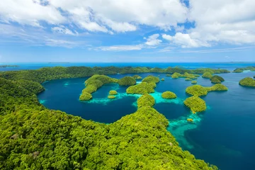Fototapete Rund Palau islands from above © BlueOrange Studio