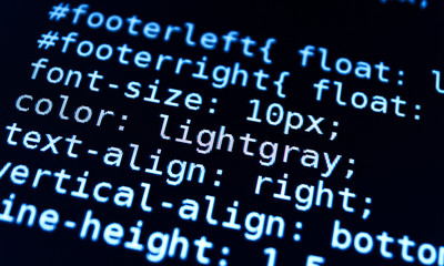 Program code on a monitor