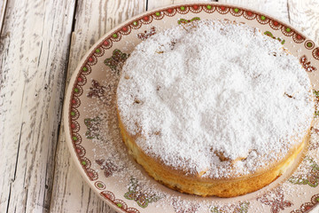 Traditional Italian cake with  and sour apples.