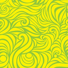Wave vector seamless hand drawn pattern