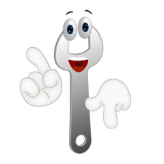 funny wrench cartoon illustration crafts tool tools