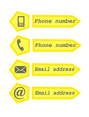 Web contact icons - vector illustration.