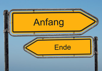 Strassenschild 39 - Anfang