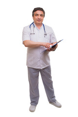 Studio shooting of a doctor