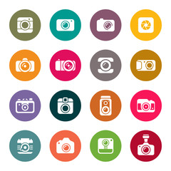 Camera icon set